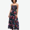 Maxi-jurk met gesmokte cami