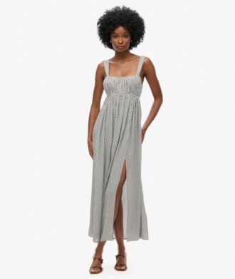 Maxi-jurk met strik