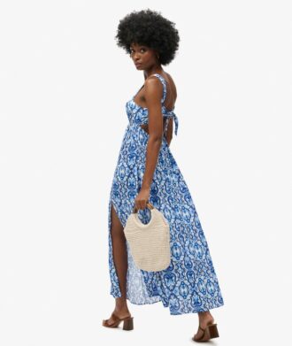 Maxi-jurk met strik