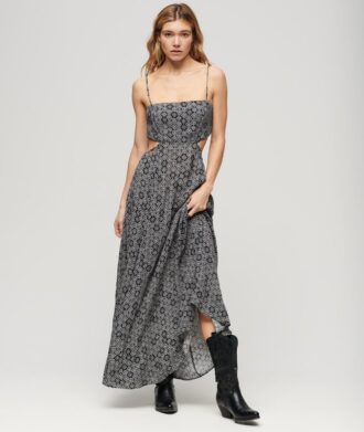 Maxi-jurk met uitgesneden rug