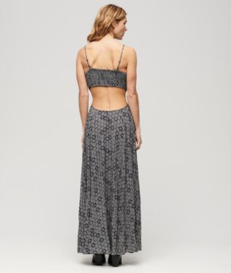 Maxi-jurk met uitgesneden rug