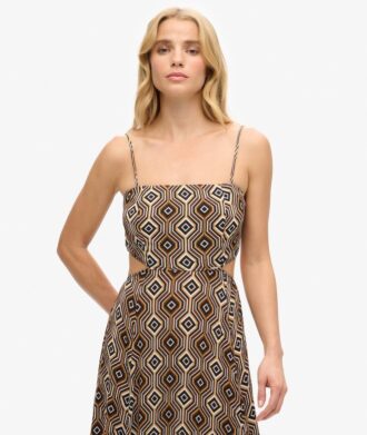 Maxi-jurk met uitgesneden rug