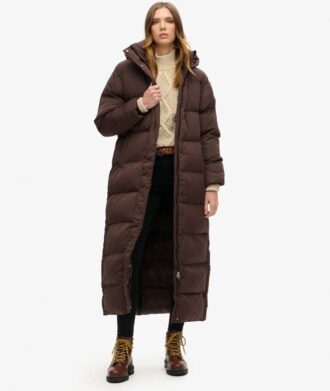 Maxi-pufferjas met Hooded capuchon