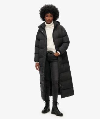 Maxi-pufferjas met Hooded capuchon