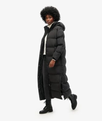Maxi-pufferjas met Hooded capuchon