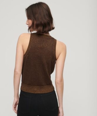 Merino gebreid vest met ronde hals