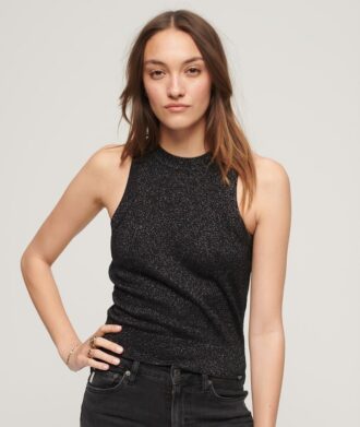 Merino gebreid vest met ronde hals