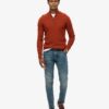 Merino-trui met halve rits