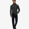 Merino-trui met halve rits Merino-trui met halve rits