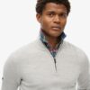 Merino-trui met halve rits Merino-trui met halve rits