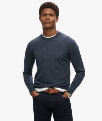 Merino trui met ronde hals
