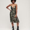 Metallic midi-slipdress