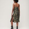 Metallic midi-slipdress