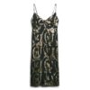 Metallic midi-slipdress