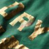 Metallic T-shirt met werkkledingprint