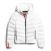 Microfibre gewatteerd jack met capuchon
