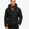 Microfibre sportpufferjack met capuchon