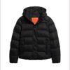Microfibre sportpufferjack met capuchon