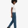 Mid Rise Straight Leg Jeans