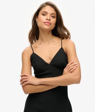 Midi-cami-jurk met print