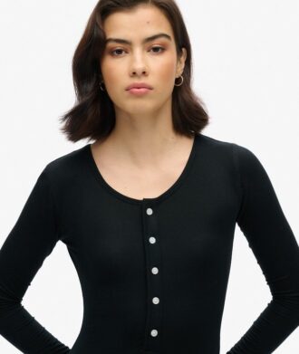 Midi-jurk met halve knoopsluiting