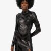 Midi-jurk met open rug en chevronpatroon
