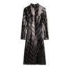 Midi-jurk met open rug en chevronpatroon