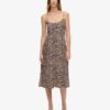 Midi-jurk met print en knoopsluiting