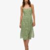 Midi-jurk met print en knoopsluiting