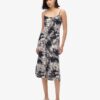 Midi-jurk met print en knoopsluiting
