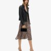 Midi-jurk met print en knoopsluiting