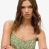 Midi-jurk met print en knoopsluiting