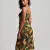 Midi-jurk met print en knoopsluiting