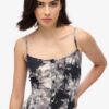 Midi-jurk met print en knoopsluiting