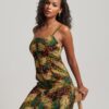Midi-jurk met print en knoopsluiting