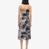 Midi-jurk met print en knoopsluiting