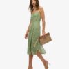Midi-jurk met print en knoopsluiting
