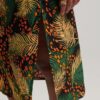 Midi-jurk met print en knoopsluiting
