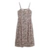 Midi-jurk met print en knoopsluiting