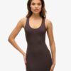 Midi-jurk van jersey met ronde hals