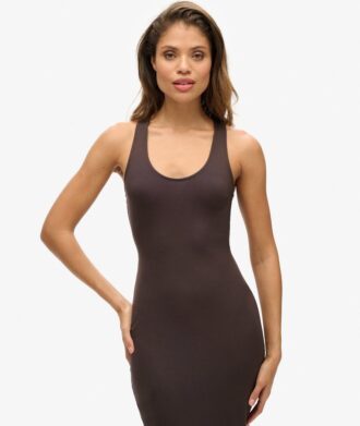 Midi-jurk van jersey met ronde hals
