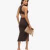 Midi-jurk van jersey met ronde hals