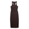 Midi-jurk van jersey met ronde hals