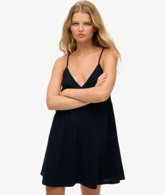 Mini-cami-jurk met geweven textuur