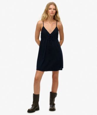Mini-cami-jurk met geweven textuur