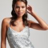 Mini-cami-jurk met glinsterende pailletten