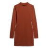 Mini-jurk met hoge hals en lange mouwen van jersey