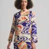 Mini-jurk met lange mouwen en print Mini-jurk met lange mouwen en print