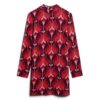 Mini-jurk met lange mouwen en print Mini-jurk met lange mouwen en print