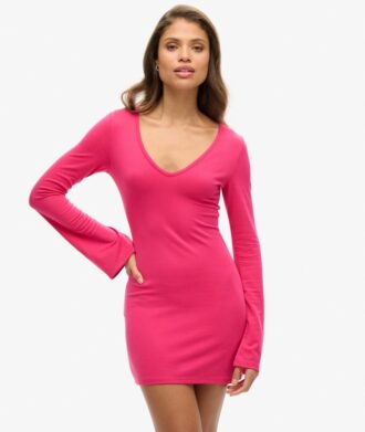 Mini-jurk met uitlopende mouwen